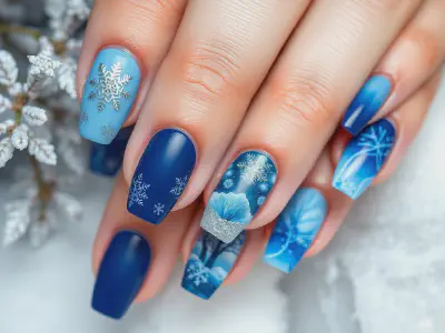 26 Stunning Blue Winter Nails to Elevate Your Seasonal Style