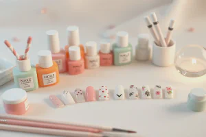 28 French Tip Nails